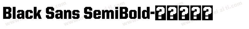 Black Sans SemiBold字体转换